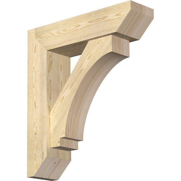 Ekena Millwork Imperial Slat Rough Sawn Bracket w/ Offset Brace, Douglas Fir, 8"W x 30"D x 34"H BKT0806X30X34IMP06RDF - main